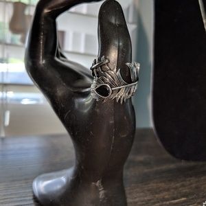 Peacock feather ring